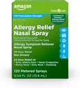 Cuidados Básicos Alergia 24 horas Pulverização nasal, Propionato de Fluticasona (Glucocorticóide), 50 mcg por Pulverização, Força de Prescrição Completa, Não Afogado, 0,54 fl oz (Pacote de 1)