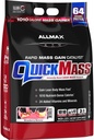ALLMAX Nutrition QUICKMASS, Morangueiro Banana - 10 lb - Catalisador de ganho de massa rápido - Até 64 gramas de proteína por serviço - 3:1 Carb to Protein Ratio - Zero Trans Fat - Até 70 Servings