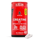 Pílulas Creatina Seis Estrelas, X3 (60 Caplets) - Creatina para Mulheres e Homens - Cápsulas Creatina Suporte Força muscular - Pré e Pós Treino Creatina Suplemento para Recuperação Músculo & Construção - 20 Servings
