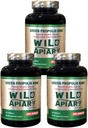 Genéricos 3 Garrafas de Wild Apiary Brazilian Green Bee Propolis King Vegetal Softgels (120 caps)-Não Alcoólico, Cera Livre, Açúcar Livre,