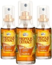 Beelife Propolis Sore Garganta Pulverizador de alívio - Spray de Própolis - Suporte Imune Natural, Ajuda a Calm Tosse & Seco, Garganta Comichão - Sem Açúcar - 3-Pack