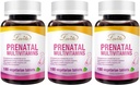 Lovita Vitaminas pré-natais com ferro 27 mg, Ácido Fólico 800mcg & Cálcio, Vegan Vitaminas pré-natais para mulheres durante e pós-preganato, Não OGM, 180 pílulas pré-natais vegetarianas (Pacote de 3)