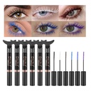Máscara colorida DNM para pestanas,Mascara colorida sereia à prova d'água,6Pcs / Set,Preto,Branco,Azul,Purple,BrownCharming longa duração Cruelty grátis & Vegan Voluminous Mascara para mulheres maquiagem olho