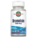 KAL Bromelain 500 mg, Digestão e suplemento de apoio conjunto, Enzimas Digestivas, Extrato de abacaxi, Desintegração rápida, Vegan, Feito sem leite ou soja, Verificado em laboratório, 60 Servings, 60 Tablets