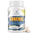 Suporte adrenal Suplementos de ervas - Suplemento de cortisol com Rhodiola Rosea, Ashwagandha, Santo Basílio e Eleuthero-Mood e Apoio Energético para Mulheres & Homens-Non-GMO, 60 Tablets Vegan
