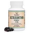 Astaxantina 12mg Força Máxima (Apenas Astaxantina Patenteada (Astrareal) com 70+ Ensaios Clínicos Humanos - Marca Mais Estudada do Mundo) Crescida, Colheitada e Made in the USA (Astaxantina) by Double Wood