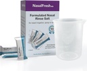 NASALFRESH MD - Embalagens salinas - Solução rápida - Uso único - Pré-mensurado - Irrigação nasal - Individualmente Envolto (3.75g/1.3oz) - Pacotes de Refil de 90 Count - Copa de 300mm