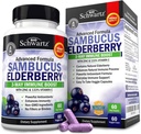 BioSchwartz Elderberry Cápsulas 60 Count + Omega 3 Fish Oil 90 Count Bundle