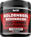 Goldenseal Raiz Cápsula com Echinacea, Panax Ginseng Raiz, Imune Complexo de suporte como Elderberry, Alho Bolbo - 60 Cápsulas - Saúde Digestiva, Equilíbrio Corporal & Mais - Goldenseal Raiz Pó