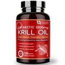 NATURE TARGET Krill Oil 1200mg com Omega-3 EPA & DHA com Astaxantina, Fosfolipídios e Cholina - Apoia Coração, Cérebro, Junte-se à Saúde, Não-GMO, Gluten Free, 120 Softgels (60 Servings)