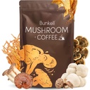 Café Cogumelo, 6 Cogumelos Adaptogênicos com Mane Leão, Reishi, Cordyceps, Shiitake, King Trumpet & Turquia Tail, Instant Coffee Powder for Energy, Digestion & Imune Support, 30 Servings