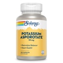 Solaray Potássio Asporotato Suplemento Quelado, Equilíbrio Eletrolítico e Apoio à Saúde do Coração, 100 Servings, 100 Cápsulas