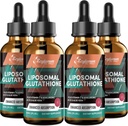 2000MG Gotas Lipossômicas de Glutationa Líquidas, Ultra Alta Absorção, Destoxificação Natural, Sistema Imune & Suprot de Pele*, L-Glutationa, Vitamina C & Ácido Hialurônico, Cápsulas Alternativas, 8.08 OZ
