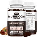 Cogumelos Gummies 10 Mistura Cogumelos Complexo 2500mg com Leões Mane, Cordyceps, Turquia Tail, Chaga, Reishi Supplement-Focus, Clarity, Memória, Energia, Imune Support-60 Gummies