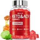 (1 Pack) Apple Cider Vinagre Gummies Keto ACV Gummies para suportes de metabolismo e queima de gordura com vitamina B6 & B12 Suplemento ACV