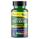 América Medic & Science Tiróide avançada (60 Cápsulas) Suporte de tireóide para homens e mulheres (Humano e suplemento de reforço de energia) com natural Ashwagandha, iodo, selênio e vitamina B12