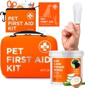 Care Bundle - Kit de primeiros socorros e limpador de ouvidos para cães, saúde essencial e conjunto de higiene