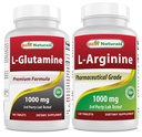 Melhores naturais L-Glutamina 1000mg & L-Arginina 1000 mg