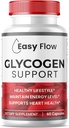 (1 Pack) Easy Flow Glycogen, EasyFlow Glycogen Cápsulas de suporte, fórmula do otimizador Glyco, limpador de vasos sanguíneos naturais, suporte de Glycogen de fluxo fácil Premium (60 Cápsulas)