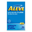 Aleve Reliever dor & Fever Redutor Gelcaps, Naproxeno Sódio, Dor de cabeça e dor de costas e corporal alívio medicina, para adultos e crianças Idade 12 e Up, 90 Contagem