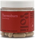Yoli® Thermoburn Energy Supplement with Green Tea Leaf, Guarana, Choline, Raspberry Ketones and Thermo-G Proprietário Blend - Energy Vitamina, 60 Cápsulas