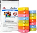 Pulseiras RiptGear Mosquito - 15 Pacote de Pulseiras Mosquito para Crianças e Adultos, Pulseira Insect, pulseira Citronella - DEET Free Pulseiras Mosquito, Camping Acessórios