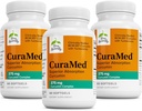Terry Naturalmente CuraMed 375mg - Suplemento antioxidante para apoio à saúde do cérebro e imune - Suplemento dietético com curcumina e óleo essencial de açafrão - Suporte de fígado de ervas - 60 Softgels (Pack of 3)