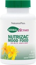 Naturezas Plus Herbal Actives NutriZAC Mood Food - 300 mg St Johns Wort, 90 Vegan Bi-Layered Tablets - Maximum Potence Natural Mood Booster - Vegetarian, Gluten-Free - 90 Servings