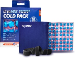 Pacote frio CryoMAX, reutilizável, Látex livre, terapia fria de 8 horas, grande, 12" x 12" (1 contagem)