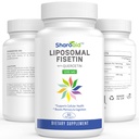 Fisetina lipossómica com Suplementos de Quercetina 1200 mg por serviço, Polifenóis de alta absorção Antioxidantes para Mulheres, Homens, Não-GMO, Gluten-Free, 1 Garrafa-60 Softgels