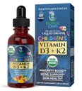 USDA Vitamina Orgânica D3 K2 Drops Líquidos .Vitamina D3 K2 Suplemento para Crianças e Crianças Idades 1+ .