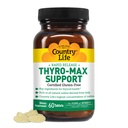 País Vida Thyro-Max Suporte - Kelp-Derived Iodine & L-Tyrosine Thyroid Suplemento para homens e mulheres - B Vitaminas, Sem glúten, Vegan, Kosher - 60 Cápsulas