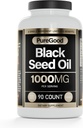 Cápsulas de óleo de semente preta, 500 Mg, frio prensado de alta potência Digestive Aid, 90 contagem de 100% não OGM Puro Black Cumin Seed Oil Cápsulas