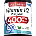 FITO MEDIC'S Lab .Vitamina b2 .120 Cápsulas . 400 mg . riboflavina 400mg .b2 Vitamina 400mg .b2 . riboflavina . Ultra alta absorção.