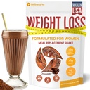 Shake de substituição de refeições para mulheres com sabor de chocolate, Keto Friendly, Kosher Protein Powder, Pre & Probióticos para fácil digestão, Sem sucralose incluído, 16,9 Oz