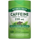 Nature's Truth Caffeine Pills (Pílulas de Cafeína) 220mg (Contagem de 120) com extrato de chá verde (Green Tea Extract) Vegan, Non-GMO & Gluten Free Supplement
