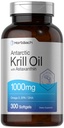 Horbäach Antárctico Krill Oil 1000mg Softgels Contagem de 300 Suplementos Omega 3 com Astaxantina, EPA, DHA Não-GMO, Gluten Free