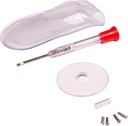 Apex Glasses Repair Kit - Eyeglass Repair Kit com chave de fenda pequena, Parafusos de vidro, vidro de ampliação, guia de parafuso, & Storage Pouch - Universal Eyeglass Repair Kit para leitura de óculos, & óculos de sol