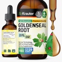 BIO KRAUTER Goldenseal Root Extract Liquid - Vegan Respiratory Support - Golden Seal Drops - Álcool & Açúcar Livre - 2 Fl.Oz.