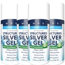 Gel de prata coloidal de força extra 30ppm com Aloe Vera - pH Equilibrado Estruturado Prata - Força Tripla Soothe & Alivia - Fácil garrafa de bomba, 3,38Oz (4 embalagem)