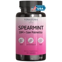 VINATURA Spearmint Leaf Capsules Supplement - Melhorado com DIM & Saw Palmetto, para cabelos indesejados, saúde da mulher e pele * EUA Made & Tested* - 1380mg/serving, 60 Cápsulas (30 Servings)
