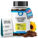 Lecitina de girassol 1200 mg, Fluxo de Leite, Sem Soja e Não-GMO Suporte para Amamentação Mães Desbloqueia Dutos de Leite entupidos, Cérebro, Nervo e Saúde do Fígado, Fosfolipídio-Rich para Mãe 100 Softgel