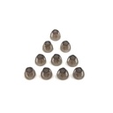 Aparelhos auditivos Domes Smoky Gray Dicas Peças de ouvido Confortáveis para Amplificador de Som BTE Aberto Kit PSAP Invisível, exceto para RIC 5mm (S * 10)