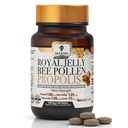 Bee and You Royal Jelly Tablet, Extrato de própolis, Pólen de abelha, 100% Natural Superfood, Ultra Pure, Imune Supplement Support, Melhorar Energia, Foco, Antioxidantes, Fresco, Keto, Paleo, Sem Glúten