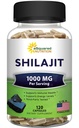 aSquared Nutrition Shilajit 1000mg - 120 Cápsulas - Puro Shilajit Extrair Suplemento e Pó Pílulas Complexos - Natural Humic & Ácido Fulvico & Trace Minerals - Alternativa à resina e gotas