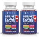 8 em 1 chicletes de reforço de defesa imune com raiz de Astragalus, vitamina C e zinco, vitamina D3, Elderberry e Quercetin (2 embalagem)