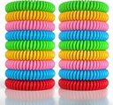 18 Pacote pulseiras repelentes Mosquito para adultos e crianças, DeET-free Waterproof Bands, Individualmente embrulhado pulseiras repelentes