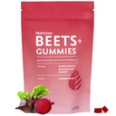 Beterrabas+ Gummies - Premium Beet Raiz em pó, extrato de sementes de uva e vitamina C - Suporta pressão sanguínea saudável e saúde do coração - baixo teor de óxido nítrico de açúcar e Suplemento de circulação - 50 chicletes
