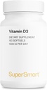 SUPERSMART - Vitamina D3 1000 UI por dia - Vitaminas para fortalecer os ossos - Protetor de Células - Não-GMO & Gluten Free - 150 Softgels