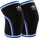 Mava Sports Joelho mangas Weightlifting homens e mulheres, 7 milímetros Neoprene joelho mangas para mulheres e homens, Ideal para Cross Training WOD, Squats, Powerlifting